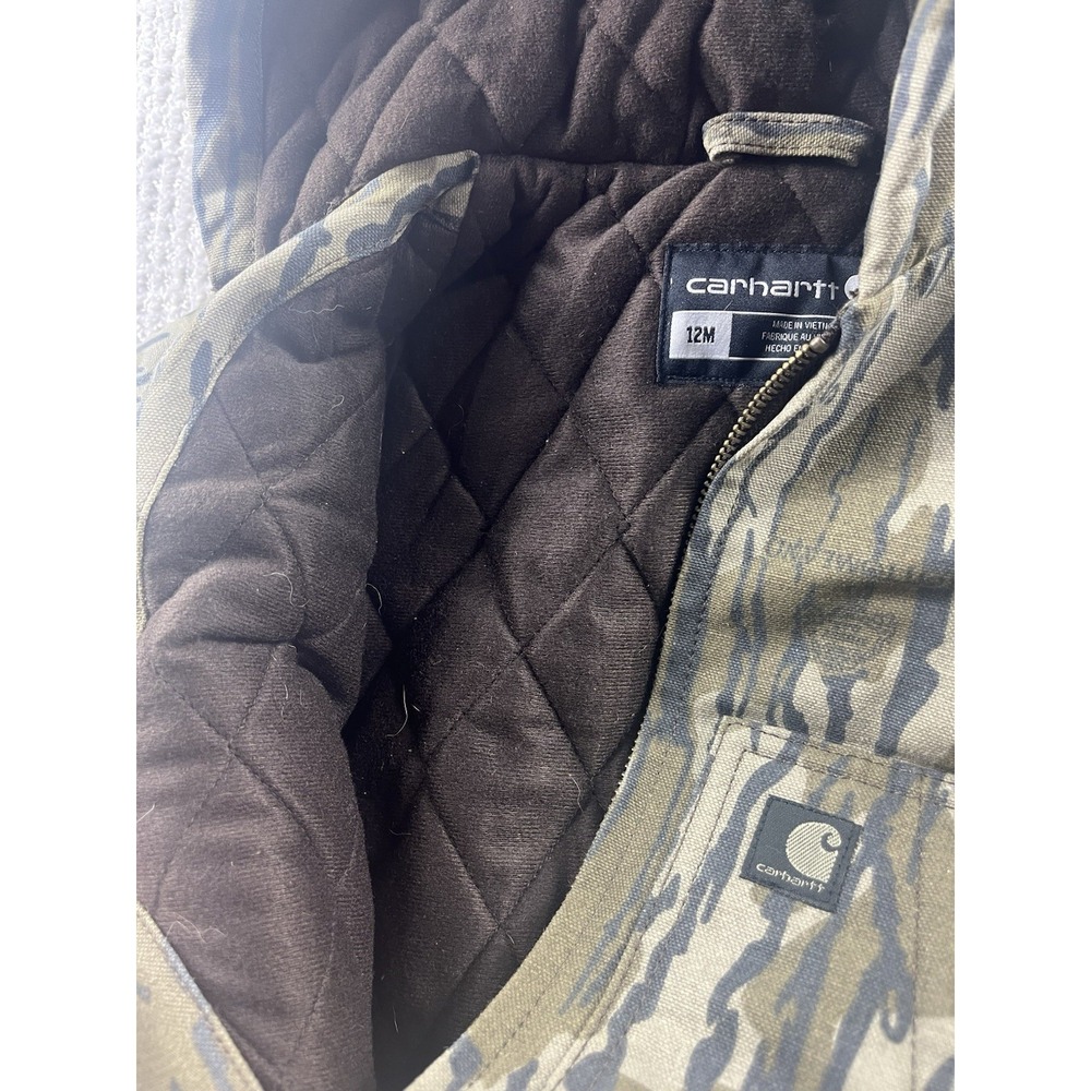 Carhartt Winter Canvas Jacket Mossy Oak Bottomland Camo Kids Toddler Boys 12M‎ - Picture 5 of 9